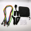 Door sports 11-piece pulling rope set with ABS construction and hook options for home fitness training