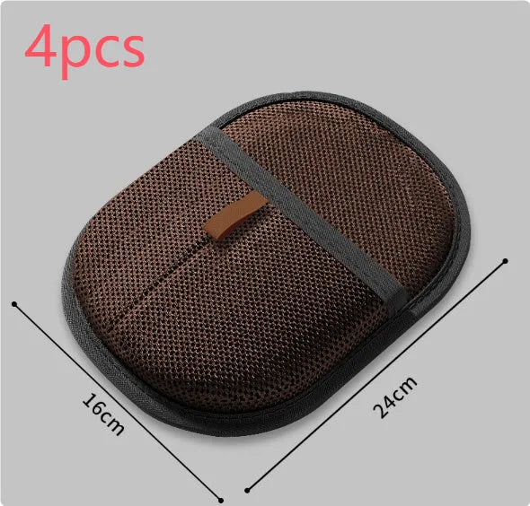 Black pet hair removal gloves with silicone bristles for deshedding dogs and cats