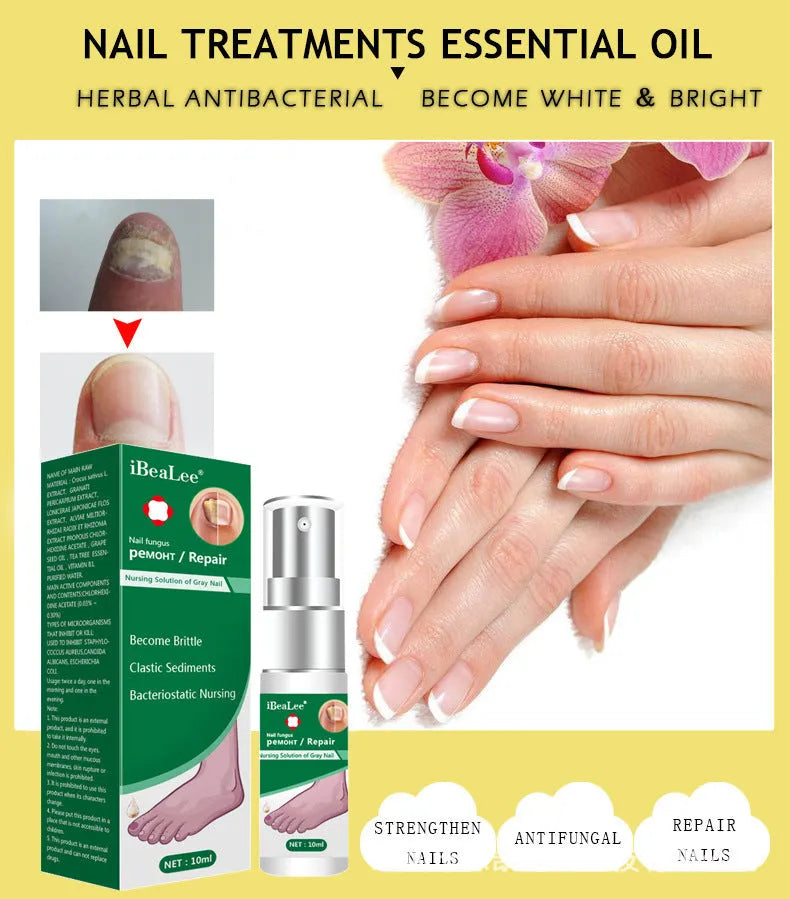 Jiagou 10ml Deck Liquid Antimicrobial Repair Dust bottle for toenail whitening and antibacterial treatment