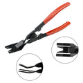 Red handle automotive door panel nailing tool for General Motors vehicles with steel construction