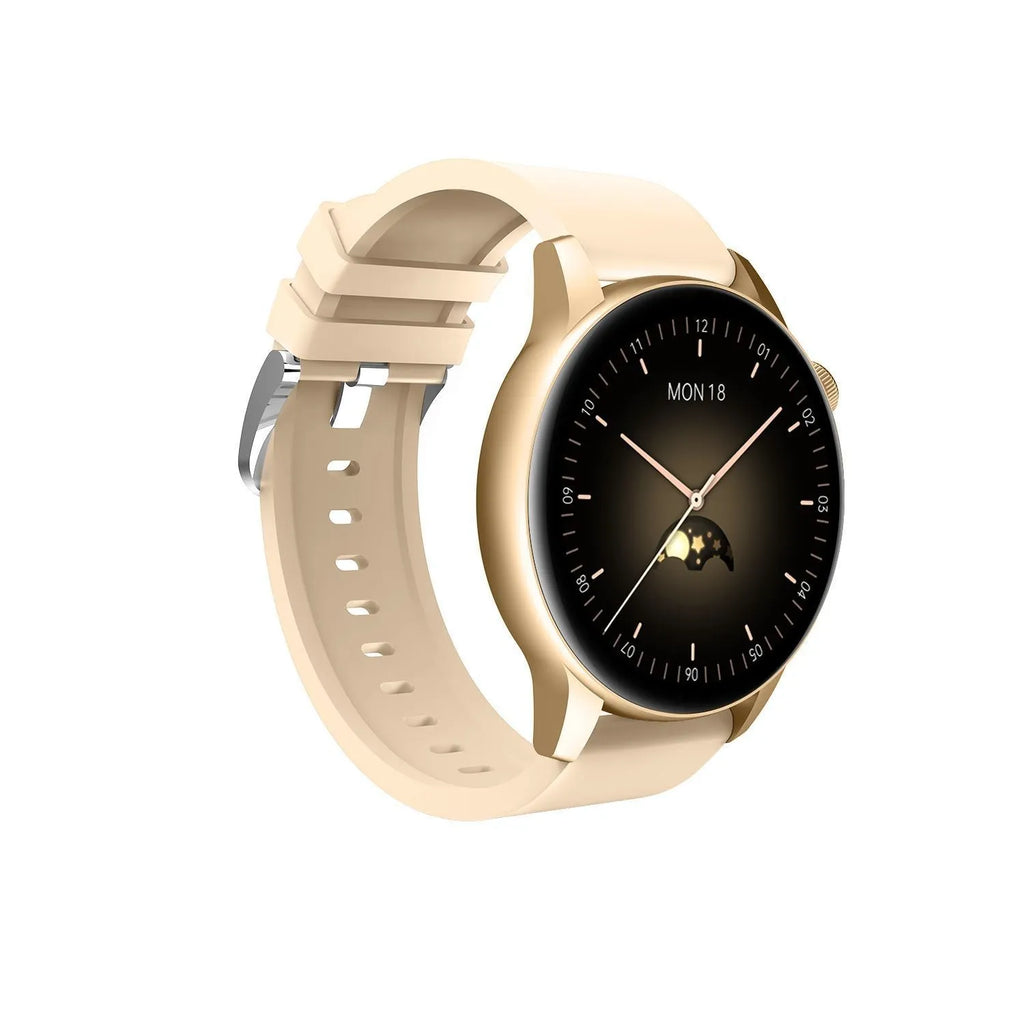 42mm stainless steel smart watch with 1.30-inch colour touchscreen display