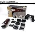 Rechargeable hair clippers with stainless steel cutter head for home haircuts