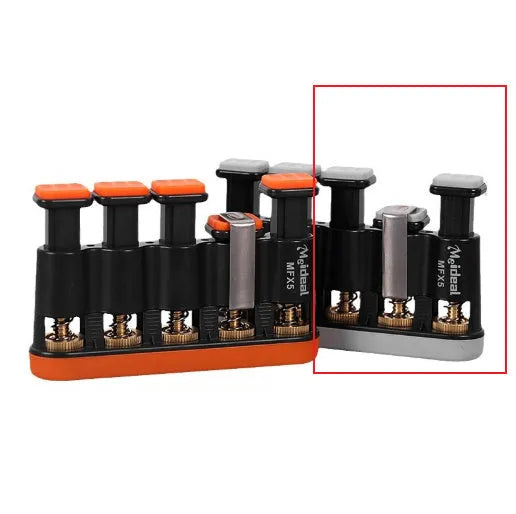 Non-slip silicone finger trainer in grey or orange colour for hand muscle development