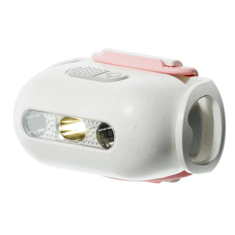 Pet luminous collar with hanging lamp ring in four colour options showing printed pattern designs