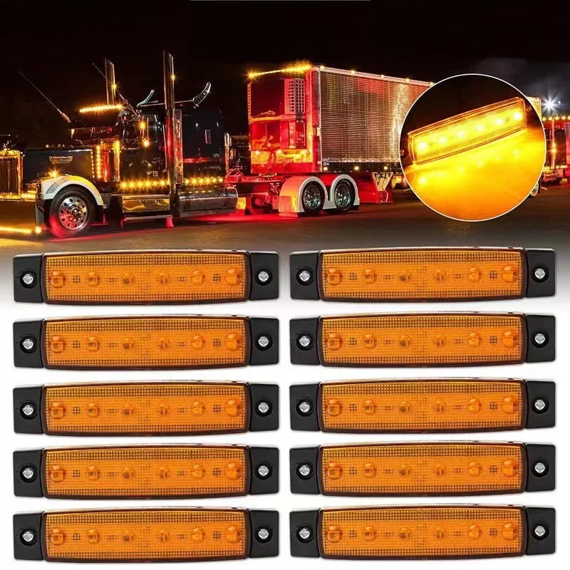 SMD LED trailer side warning light with PVC housing in five colour options