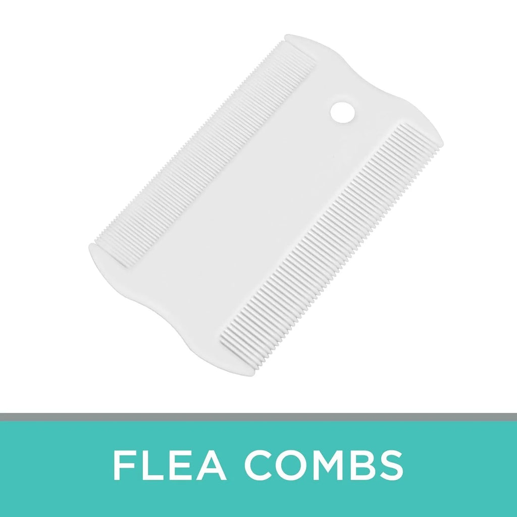 Small plastic pet flea comb with double-sided dense teeth for dog and cat facial grooming