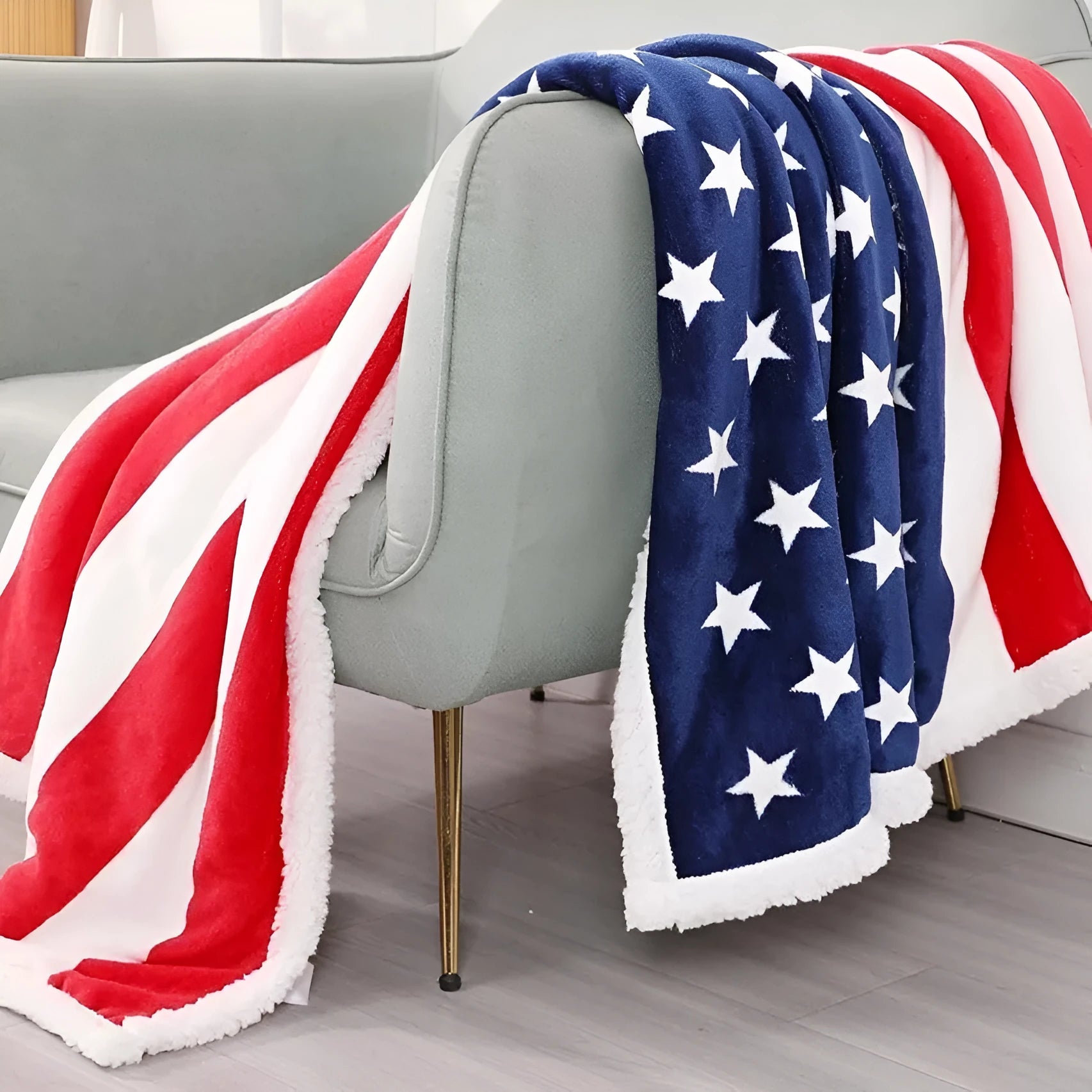 British style stripy polyester blanket in three sizes for autumn winter warmth