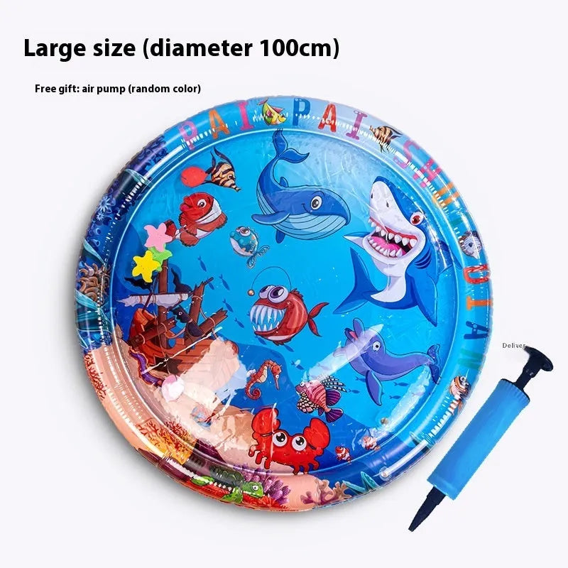 PVC inflatable pet water cooling mat in aquatic designs for dogs and cats