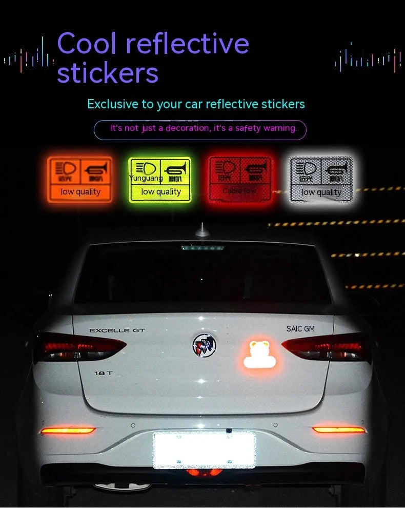 Bicycle reflective warning tape with geometric grid pattern in blue, yellow, red and white colours