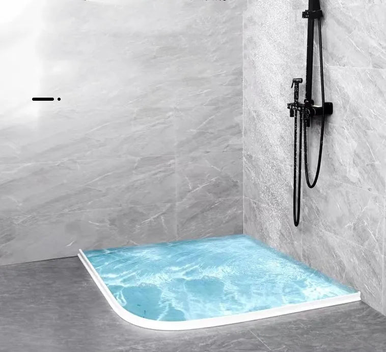 Flexible silicone bathroom waterproof strip for shower room dry wet separation in black colour