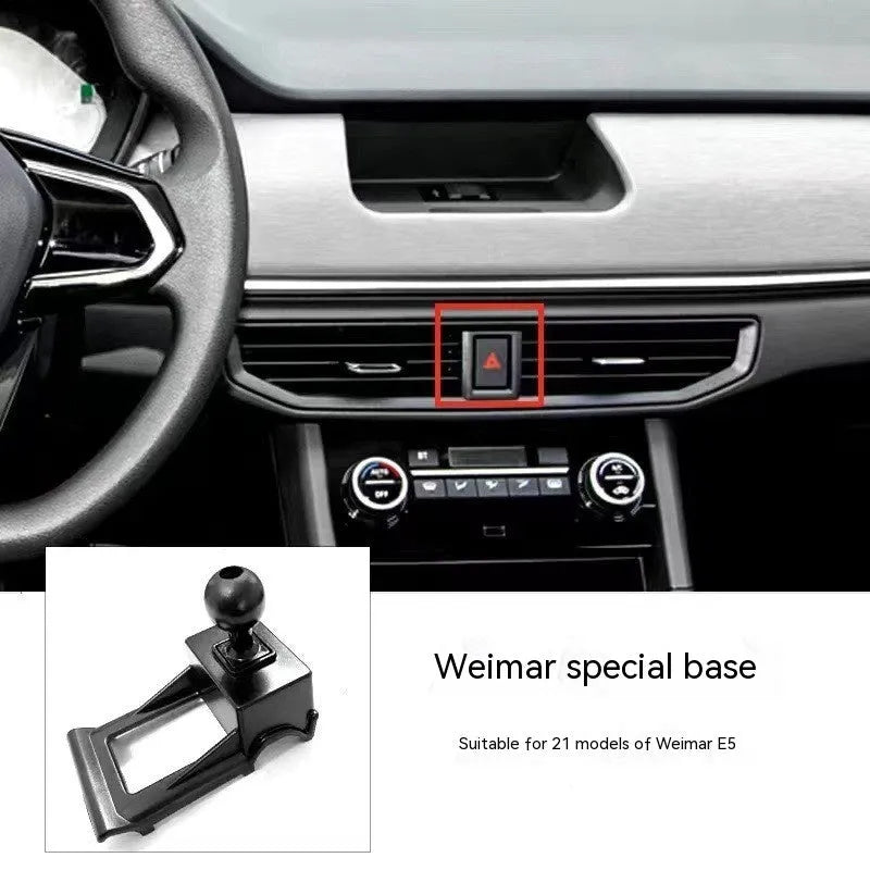 GOODWAY dashboard car mobile phone holder with clip-on vent mount and 360-degree rotating head.