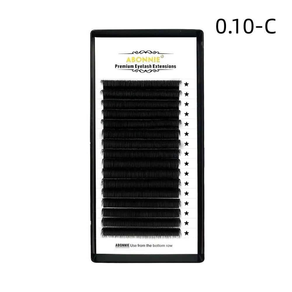 Mink hair false eyelashes on 16-row band in various lengths from 8mm to 18mm