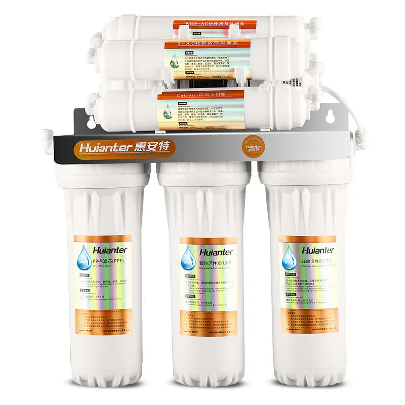 White plastic household water filter cartridge for direct drinking tap water purification