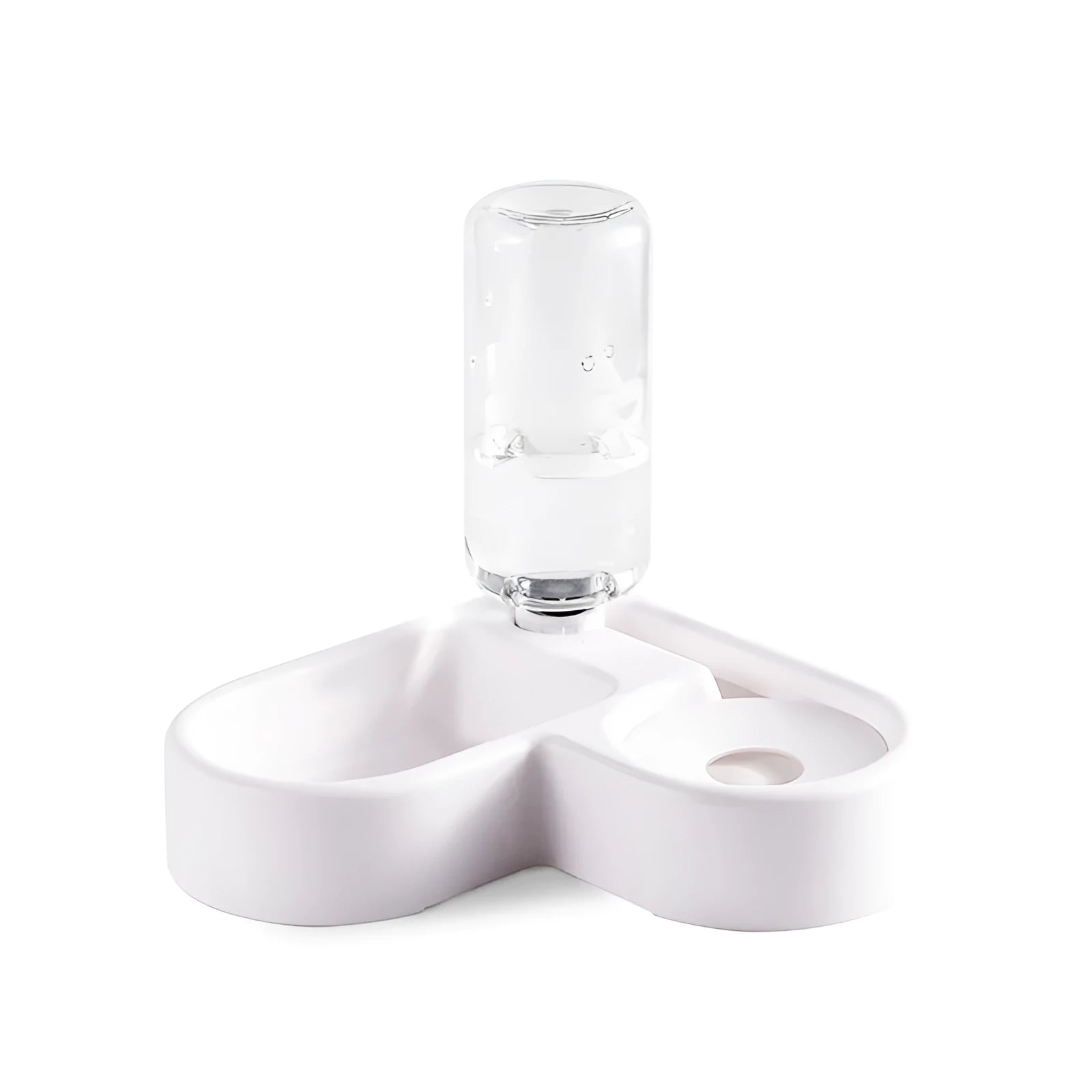 White stainless steel top cat water fountain with quiet pump and 2.4 litre capacity