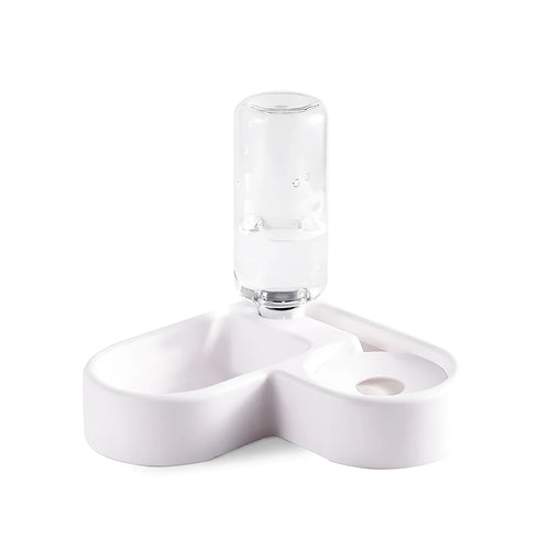 White stainless steel top cat water fountain with quiet pump and 2.4 litre capacity