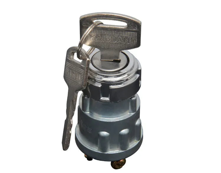 Pure copper vehicle ignition switch with key for trucks, forklifts and agricultural machinery