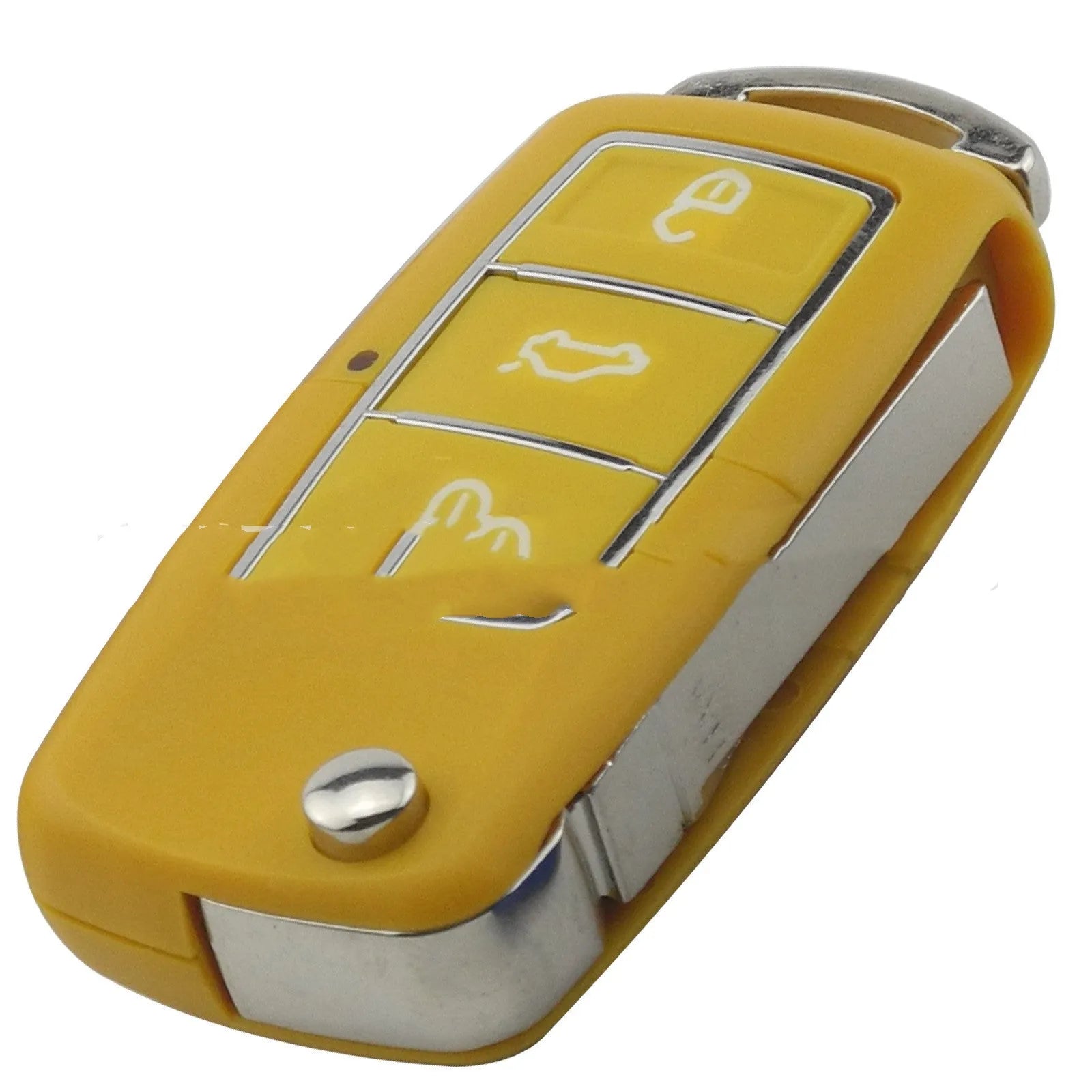 Volkswagen Jetta Golf car key shell replacement case in five colour options showing 3-button layout
