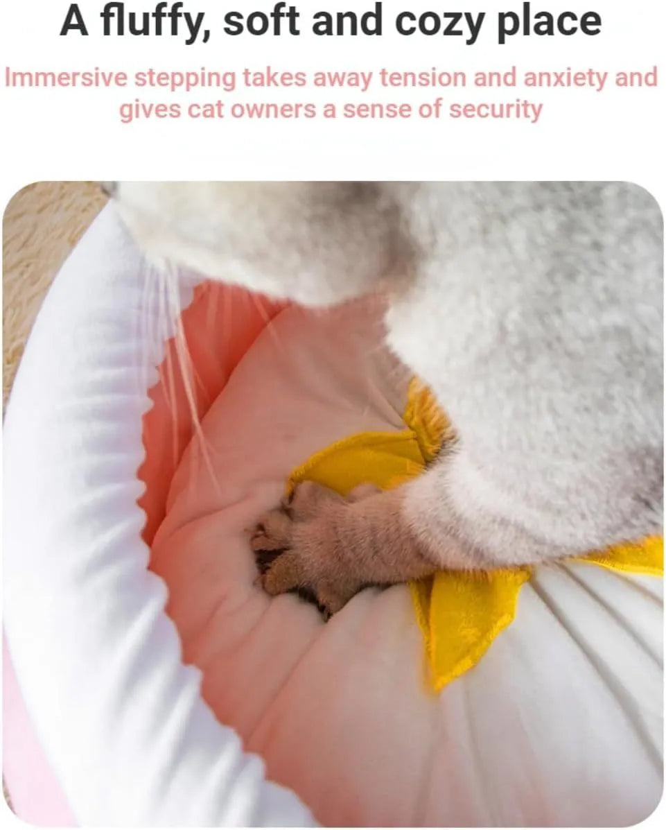 Magic honey pot shaped cat sofa bed in soft fabric with removable pad for small pets