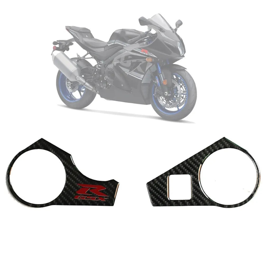 SUZUKI GSXR1000 L1 motorcycle upper connective plate carbon fibre effect adhesive sticker in black