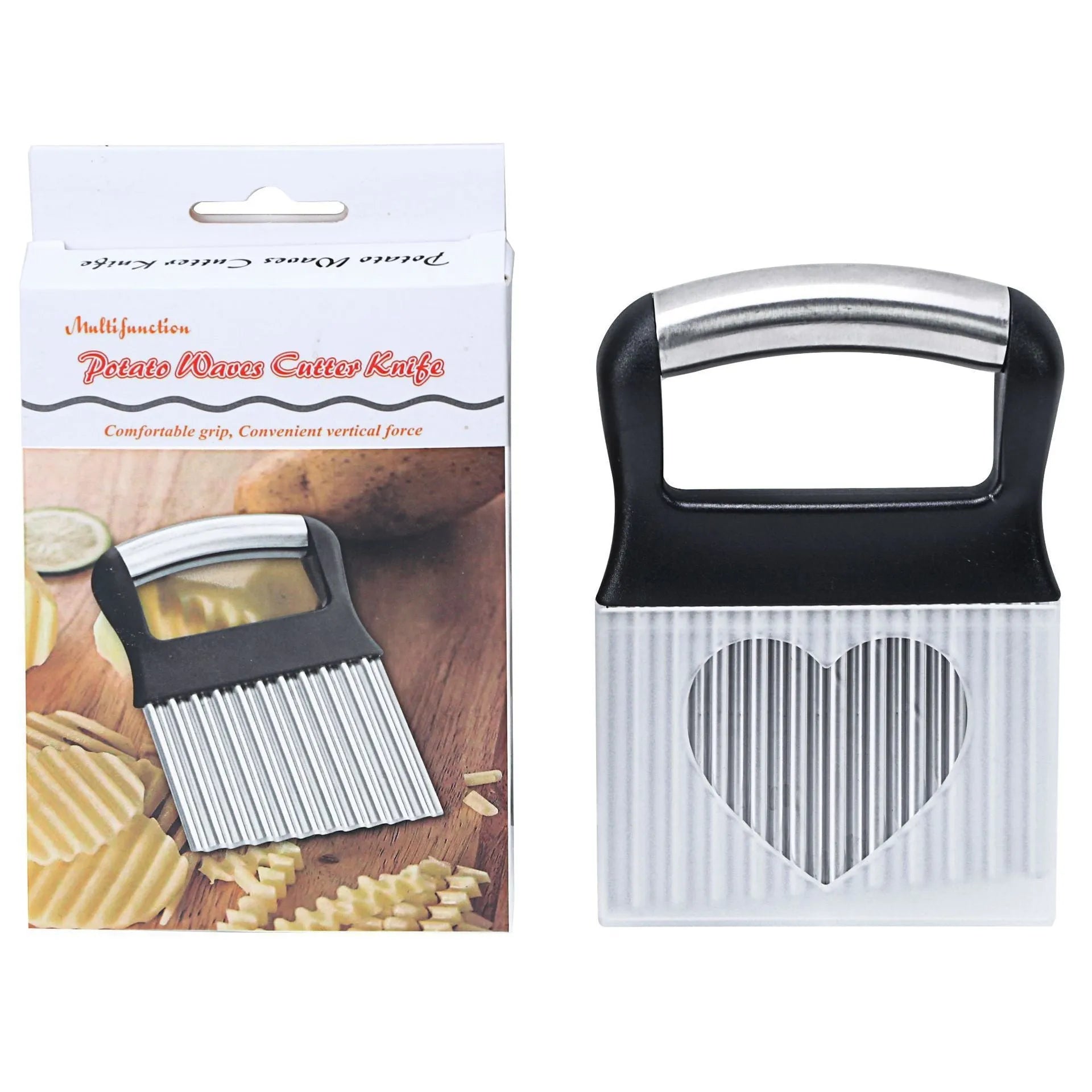 Stainless steel potato wave cutter knife kitchen tool 14cm by 9cm