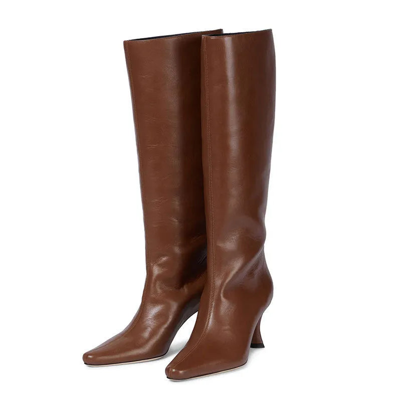 Women's square toe cowboy boots in microfiber available in multiple colours and sizes 35-43