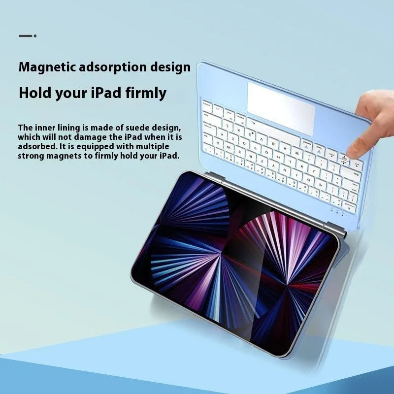 iPad Pro wireless Bluetooth keyboard with magnetic suction protective cover in multiple colours