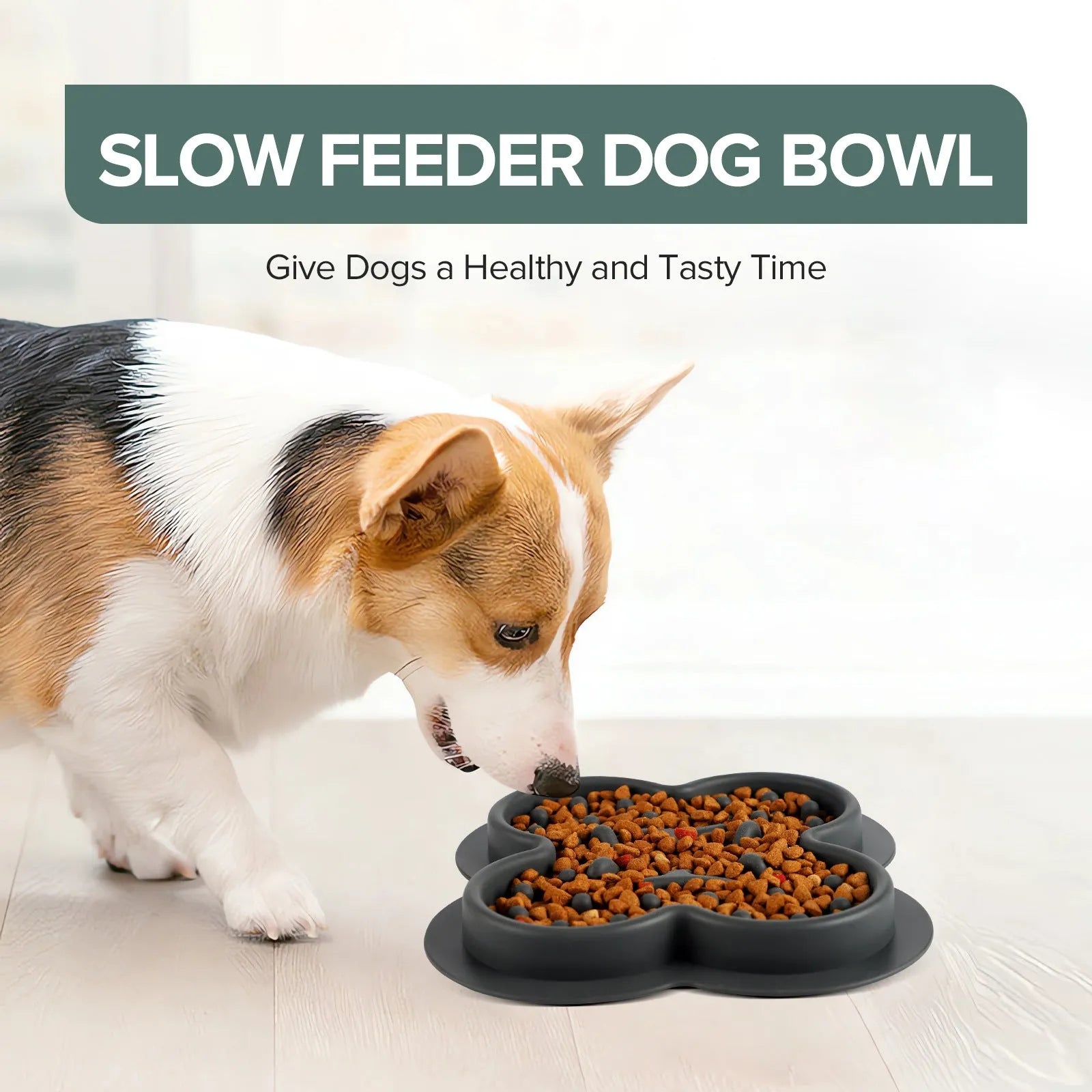 Silicone pet licking pad slow feeder mat in various colours on a flat surface