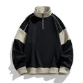 Men's corduroy hooded sweater with drop shoulder design in beige colour showing loose fit