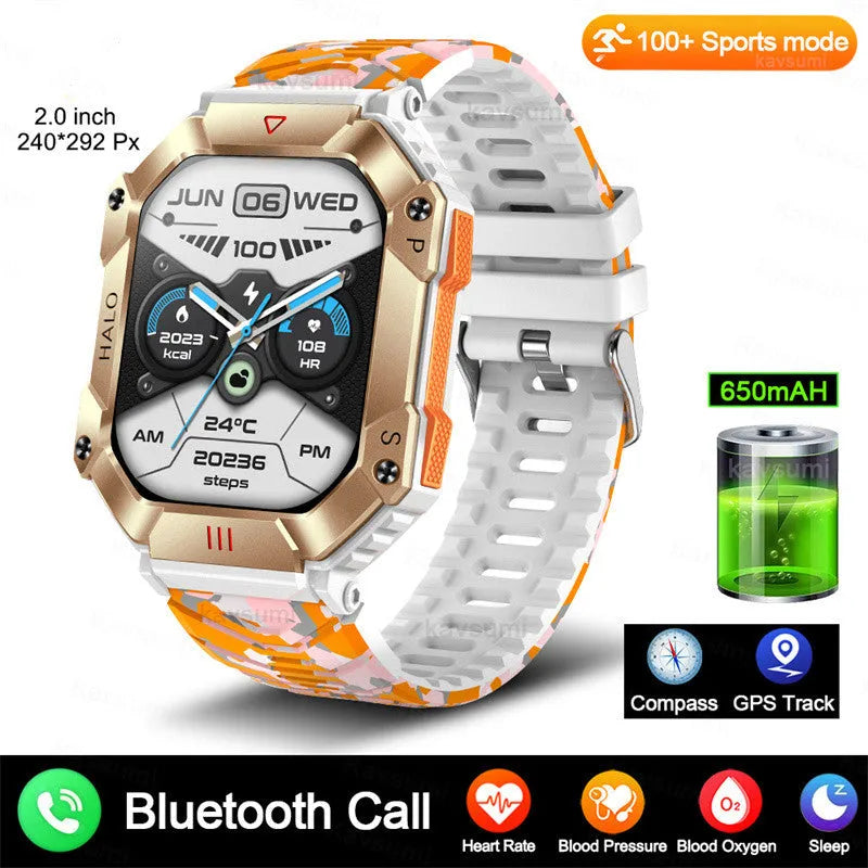 Android smart watch for women with GPS, titanium case, and a selection of band styles on display.