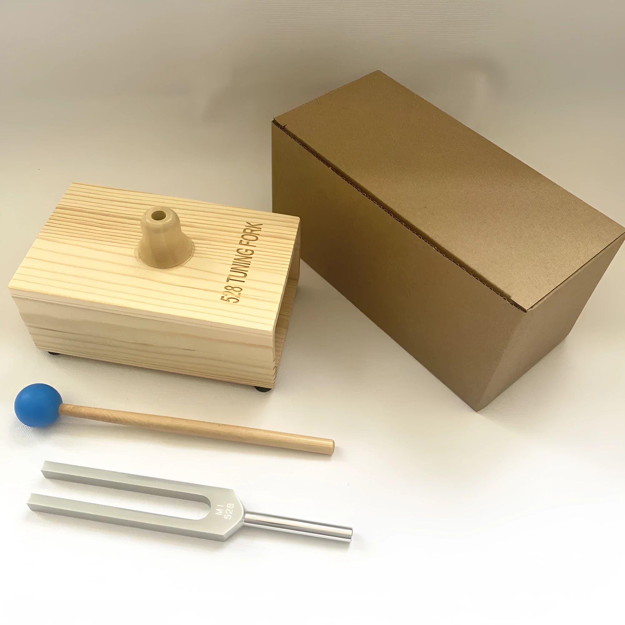 432Hz aluminium alloy tuning fork with portable speaker unit for sound therapy