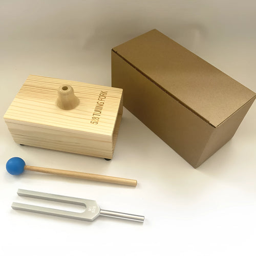 432Hz aluminium alloy tuning fork with portable speaker unit for sound therapy