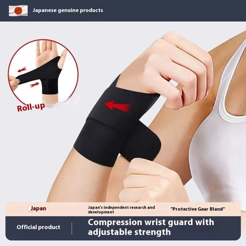 Adjustable athletic wristguards in black and skin colour options for wrist support