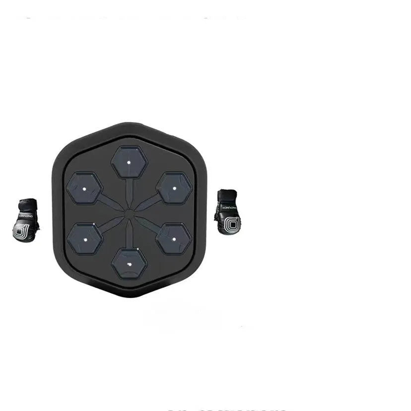 Black Smart Music Boxing Machine with Bluetooth connectivity and 200kg strike capacity