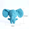 Animal shape plush dog chew toy with squeaker in bright colours