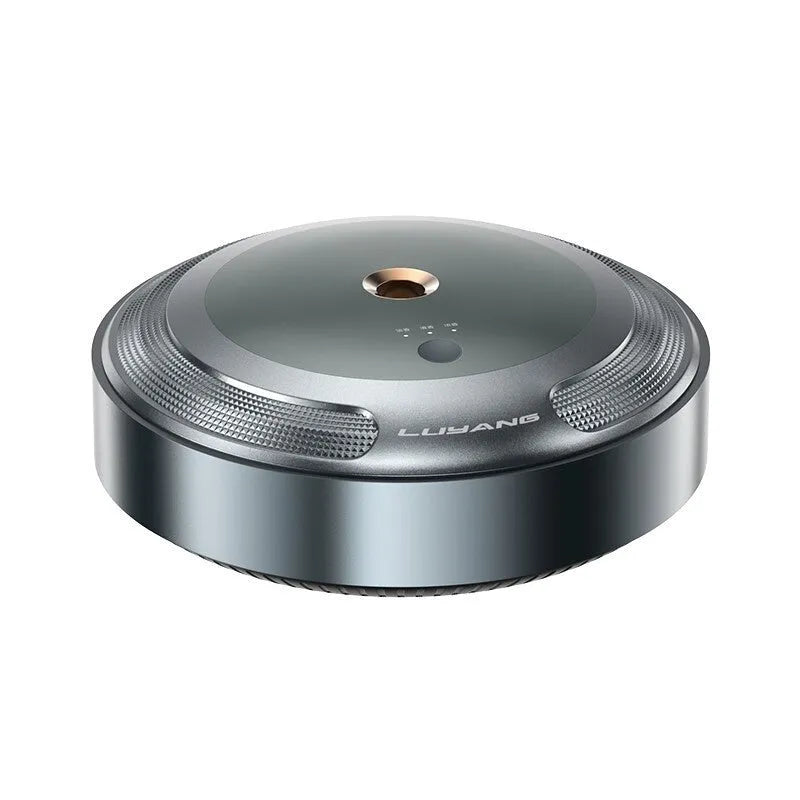 Automatic car air freshener diffuser with metal and zinc alloy build on anti-slip pad.