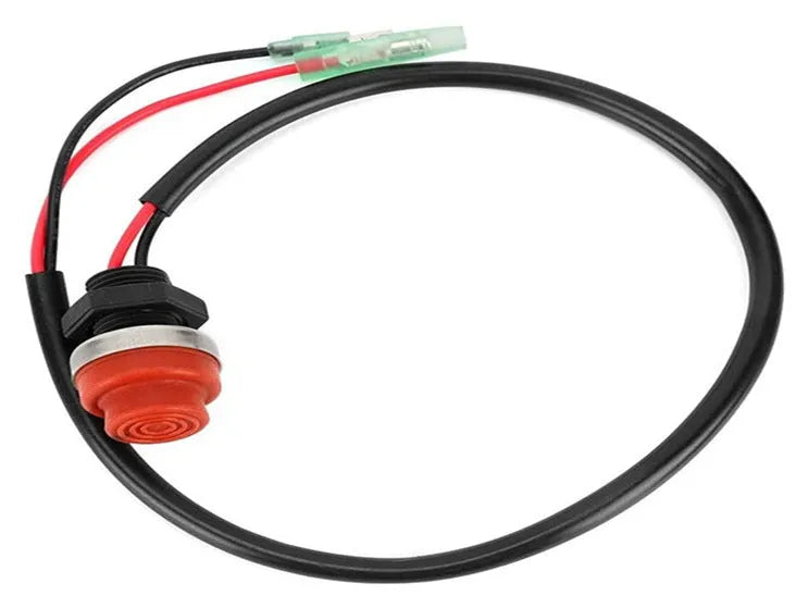 Yamaha marine engine emergency stop switch with rope lanyard for outboard motor safety cut-off