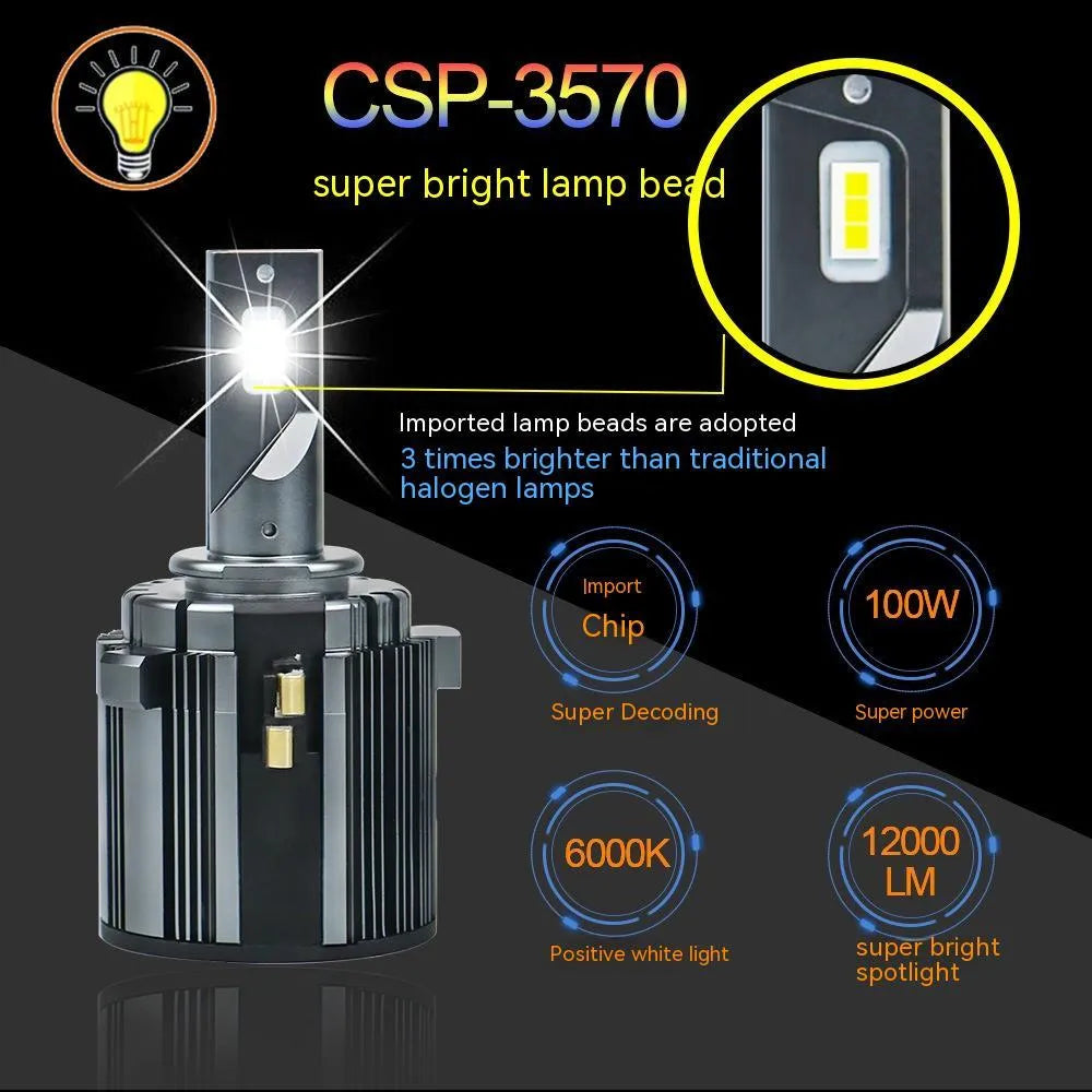 Volkswagen Golf 7 LED headlight bulb kit with aviation aluminium housing for low beam upgrade