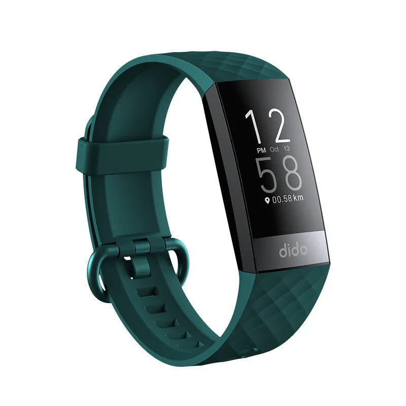 Y6 Black smart bracelet with health monitoring features including ECG, blood pressure and blood oxygen tracking