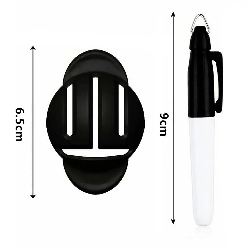 Golf ball scriber alignment tool set with 4 marking pens for putting practice