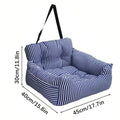 Pet sofa bed car nest striped dog bed 45x40x30cm cloth material raised sides