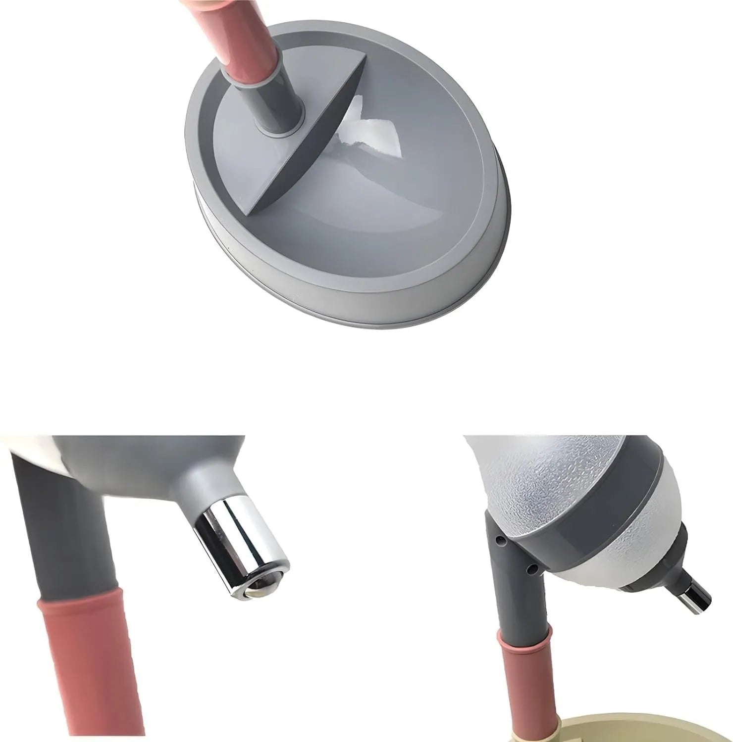Grey adjustable height pet water dispenser bowl on a stand with a drinking nozzle
