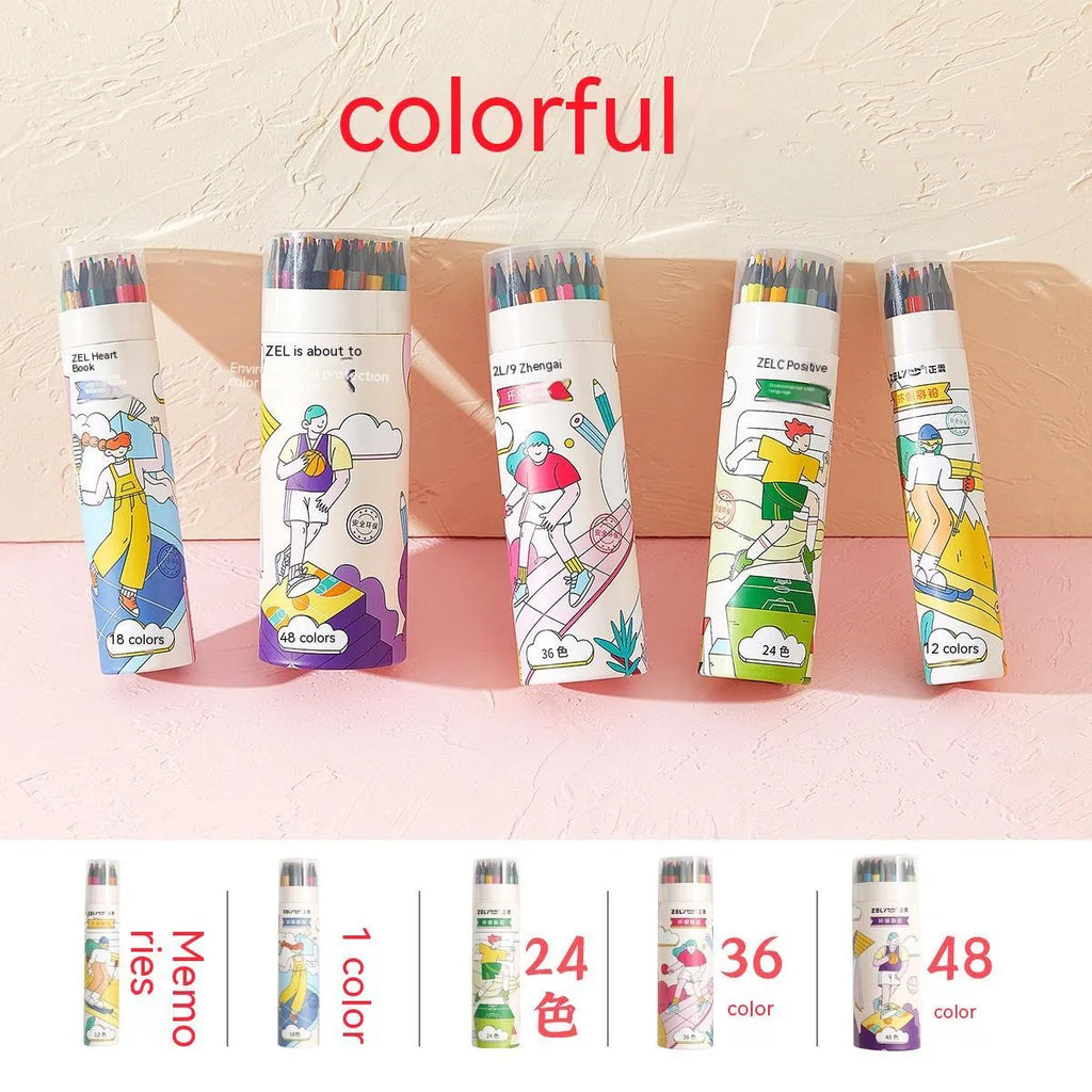 Zhenglin Sports Series colour pencils in paper barrel with multiple colour refill options