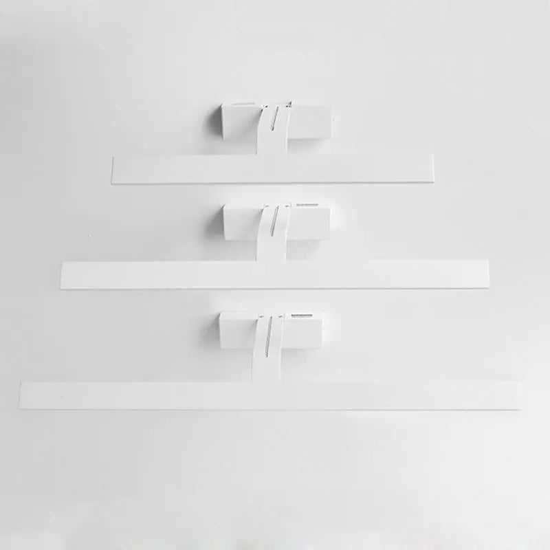 White wall-mounted LED bathroom makeup mirror with tri-colour dimmable lighting in three size options.