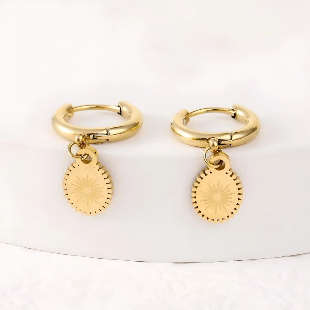Stainless steel geometry earrings with ellipse design XY-EH005 style for women
