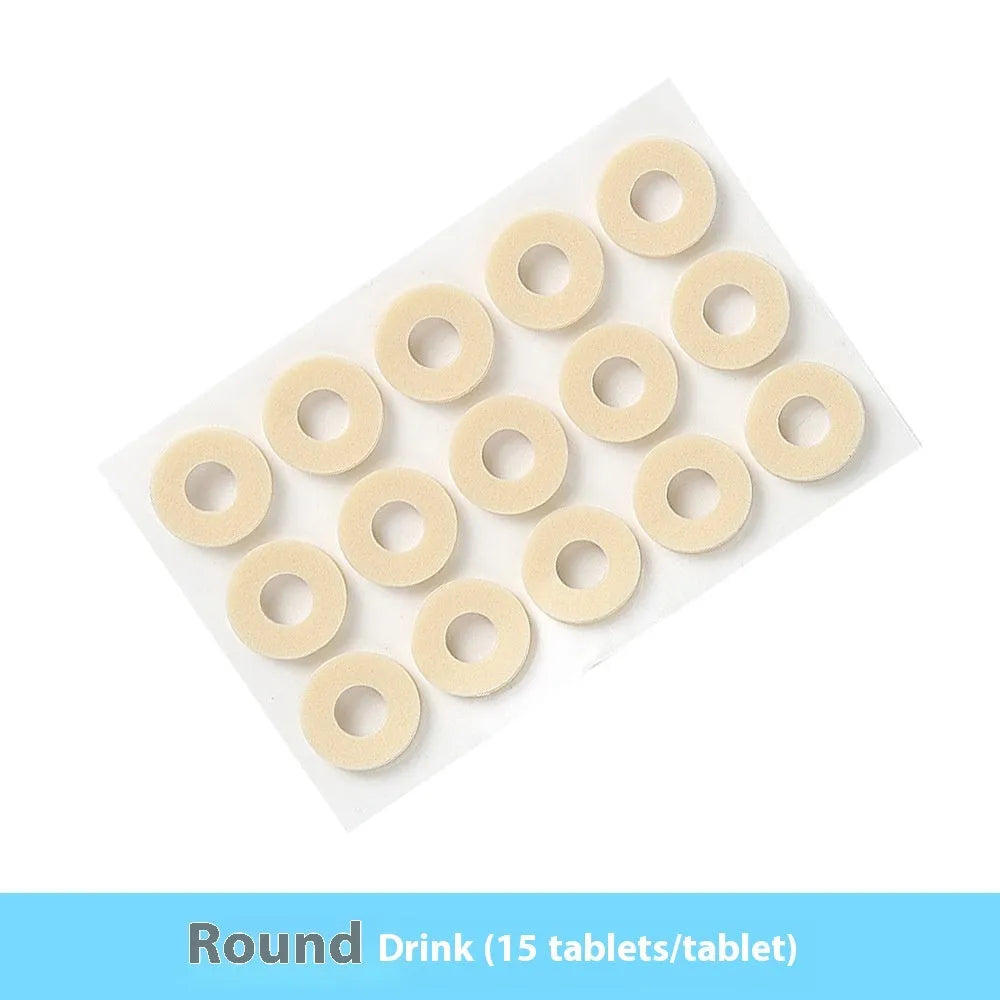 Women's PU heel protection pads in four shapes: large oval, small oval, U-shaped and circular section designs