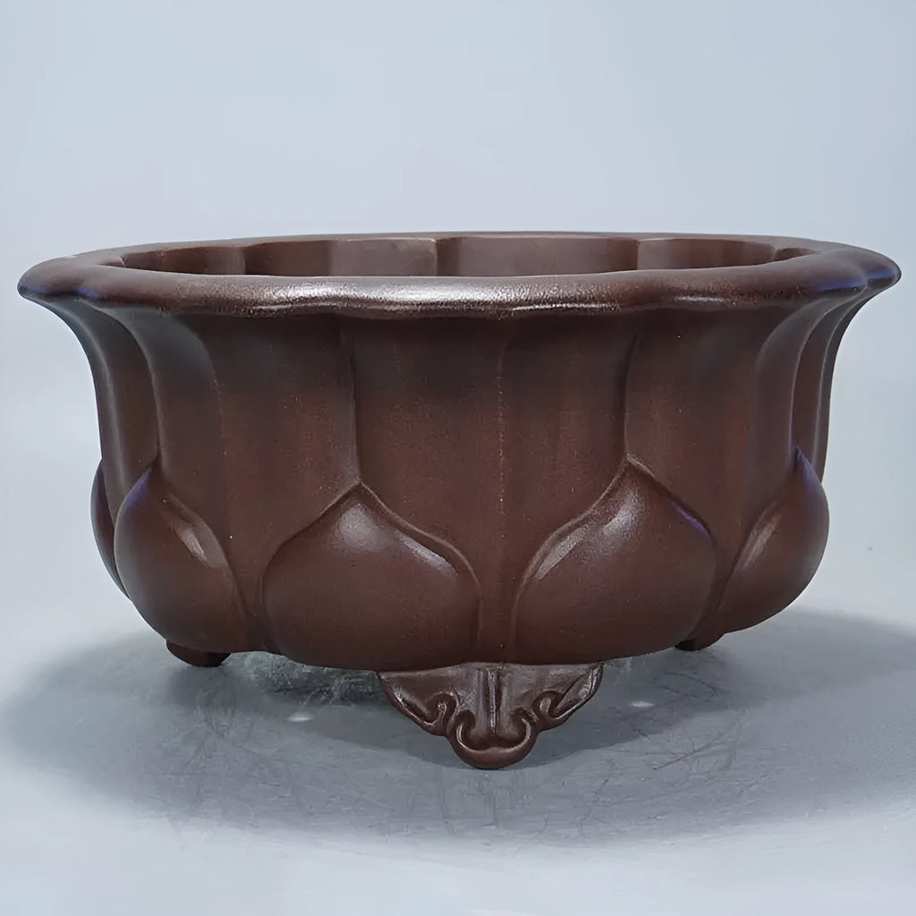 Purple sand antique finish succulent flower pot measuring 37x37x20cm.