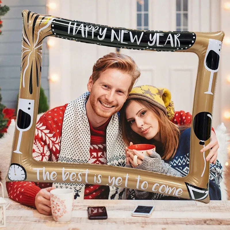 Christmas inflatable photo frame with tree design for party photography