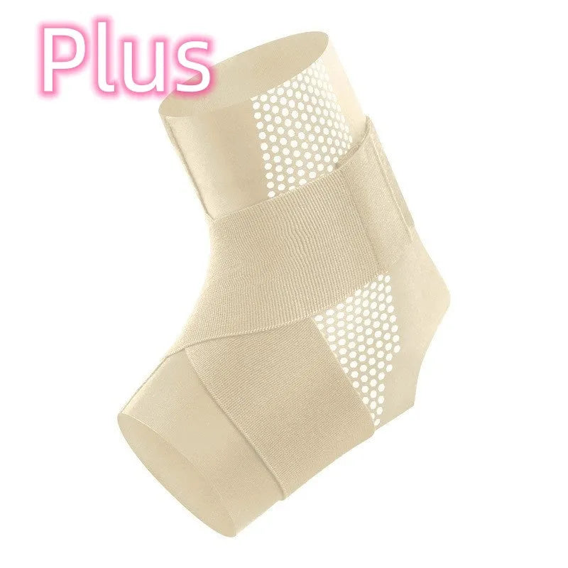 Lycra ankle support brace with anti-kick protection panel in black colour