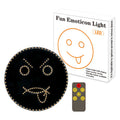 Car rear window LED expression light black with 145 orange LED beads showing smiley face pattern