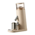 Electric coffee grinder machine with stainless steel body and 0.5L reservoir in retro beige design